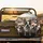 Black White Fawn French Bulldogs Piled Up Outdoor Road Scene - Dog Lover Gift Spare Tire Cover - 2