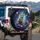 Magnificent Foxes Butterfly Organic Forms Starlight Nebulae Night Sky - Fantasy Decor Gift Spare Tire Cover - 3