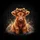 Baby Highland Calf Leopard Bow - Farmhouse Home Decor Gift for Cow Lover Spare Tire Cover - 6