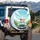 Joyous Couple Vintage Convertible Scenic Road Trip Grandparents Gift Spare Tire Cover - 3