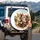 Welsh Corgis Beanies Glasses Driving Road Trip - Corgi Lover Adventure Gift Spare Tire Cover - 3
