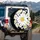 Black Field White Daisy Flower Cluster - Nature Lover Gift for Flower Lovers Spare Tire Cover - 3