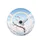 White Goose Blue Feather Wings Rainbow Sky Floating Sphere - Wildlife Lover Gift Spare Tire Cover - 4