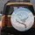 White Goose Blue Feather Wings Rainbow Sky Floating Sphere - Wildlife Lover Gift Spare Tire Cover - 5