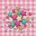 Multi-Colored Glittery Iridescent Stars Pink Cream Gingham - Vehicle Accent Gift Spare Tire Cover - 6