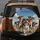 Five Beagles Black Sunglasses Blue Sky Road Trip - Dog Lover Travel Gift Spare Tire Cover - 5