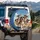 Five Beagles Black Sunglasses Blue Sky Road Trip - Dog Lover Travel Gift Spare Tire Cover - 3