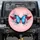 Blue Morpho Butterfly Pink Plumeria Red Feathers Foliage - Nature Lover Gift Spare Tire Cover - 1