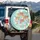 Leopard Jaguar Snow Leopard Faces Tropical Foliage - Wildlife Lover Gift Spare Tire Cover - 3