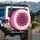 Hot Pink Black Leopard Spots High Fashion Accent Spare Tire Cover - 3