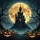 Haunted Castle Glowing Jack-O-Lanterns Full Moon - Halloween Decor Spare Tire Cover - 6