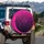 Fuchsia Magenta Deep Purple Damask Floral Blooming Botanical - Luxury Lifestyle Gift Spare Tire Cover - 3