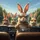 Five Rabbits Sunglasses Steering Wheel Classic Car Adventure Lover Gift Spare Tire Cover - 6