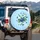 Blueberry Vine White Flower Cluster - Nature Lover Everyday Decor Gift Spare Tire Cover - 3