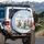 Fluffy White Sheep Snow Hills Winter Scene - Farmhouse Decor Animal Lover Gift Spare Tire Cover - 3