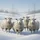 Fluffy White Sheep Snow Hills Winter Scene - Farmhouse Decor Animal Lover Gift Spare Tire Cover - 6