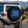 Magnificent Glowing Blue Roses Luminous Leaves Shimmering Starlight - Floral Lover Gift Spare Tire Cover - 3