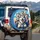Five Husky Dogs Beach Ocean Ride - Dog Lover Travel Essentials Spare Tire Cover - 3