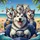 Five Husky Dogs Beach Ocean Ride - Dog Lover Travel Essentials Spare Tire Cover - 6