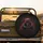 Black Viper Snake Coiled Fangs Red Tongue Smoke - Wildlife Lover Outdoor Adventure Gift Spare Tire Cover - 2