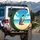 Blue Yellow Macaw Parrot Tropical Beach Ocean - Wildlife Lover Travel Gift Spare Tire Cover - 3