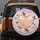 Glowing Peach Heart Happy Birthday Cherry Blossoms - Celebration Gift Spare Tire Cover - 5