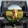 Fluffy Golden Retriever Puppy Running Sunlit Green Grass Landscape - Pet Lover Gift Spare Tire Cover - 1