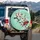 Cherry Blossom Tree Gnarled Branches Japanese Fan - Travel Essentials Gift for Vehicle Owners Spare Tire Cover - 3