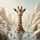 Majestic Young Giraffe Cream Spots Light Blue Water - Giraffe Lover Wildlife Gift Spare Tire Cover - 6