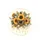 Sunflowers Leopard Print Heart White Flowers Green Foliage - Home Decor Gift Spare Tire Cover - 4