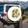 Coconuts Hibiscus Palm Leaves - Tropical Lifestyle Gift Spare Tire Cover - 3
