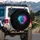 Heart Paw Print Glowing Particles - Pet Lover Everyday Auto Accessory Spare Tire Cover - 3