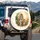 Majestic Adult Tiger Cub Direct Gaze Jungle Foliage Scene - Wildlife Lover Gift Spare Tire Cover - 3