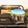 Happy Golden Retrievers Car Interior Scene Green Hills Blue Sky - Dog Lover Travel Gift Spare Tire Cover - 2