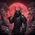Demonic Samurai Warrior Hannya Mask Blood Moon - Dark Fantasy Lover Gift Spare Tire Cover - 6