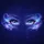 Blue Purple Anime Eyes Cosmic Starry Night - Home Decor Gift for Anime Lover Spare Tire Cover - 6