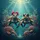 Sea Turtles Pink Bow Goggles Underwater Coral Scene - Wildlife Lover Gift Spare Tire Cover - 6