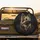 Majestic German Shepherd Dog Portrait - Intense Amber Eyes, Noble Stance - Dog Lover Gift Spare Tire Cover - 2