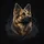 Majestic German Shepherd Dog Portrait - Intense Amber Eyes, Noble Stance - Dog Lover Gift Spare Tire Cover - 6