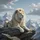 Majestic White Lion Flowing Mane Rugged Rocks Snowy Mountains Dramatic Clouds - Wildlife Lover Gift Spare Tire Cover - 6