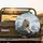 Majestic White Lion Flowing Mane Rugged Rocks Snowy Mountains Dramatic Clouds - Wildlife Lover Gift Spare Tire Cover - 2
