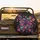 Vibrant Gradient Paw Prints Black Background - Pet Lover Everyday Car Accessory Spare Tire Cover - 2