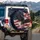 Majestic Soaring Bald Eagle Flowing American Flag - Independence Day Patriotic Gift Spare Tire Cover - 3