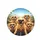 Golden Retrievers Sunglasses Road Trip Palm Fronds - Dog Lover Travel Gift Spare Tire Cover - 4