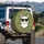 White Cat Black Sunglasses Paw Prints - Cat Lover Driver Gift Spare Tire Cover - 3