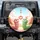 Pink Green Worm Characters Butterfly Floating Donut Dangling Bead Charm - Home Decor Gift Spare Tire Cover - 1
