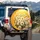 White Daisies Bright Sunny Yellow Field Layered Floral Garden Bloom - Everyday Outdoor Decor Gift Spare Tire Cover - 3