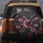 Prominent Black Butterfly Pink Daisy Bloom Leafy Greens - Lush Floral Wildlife Lover Gift Spare Tire Cover - 5