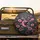 Prominent Black Butterfly Pink Daisy Bloom Leafy Greens - Lush Floral Wildlife Lover Gift Spare Tire Cover - 2