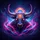 Bull Head Strong Horns Celestial Disc Cosmic Nebula - Wildlife Lover Gift Spare Tire Cover - 6